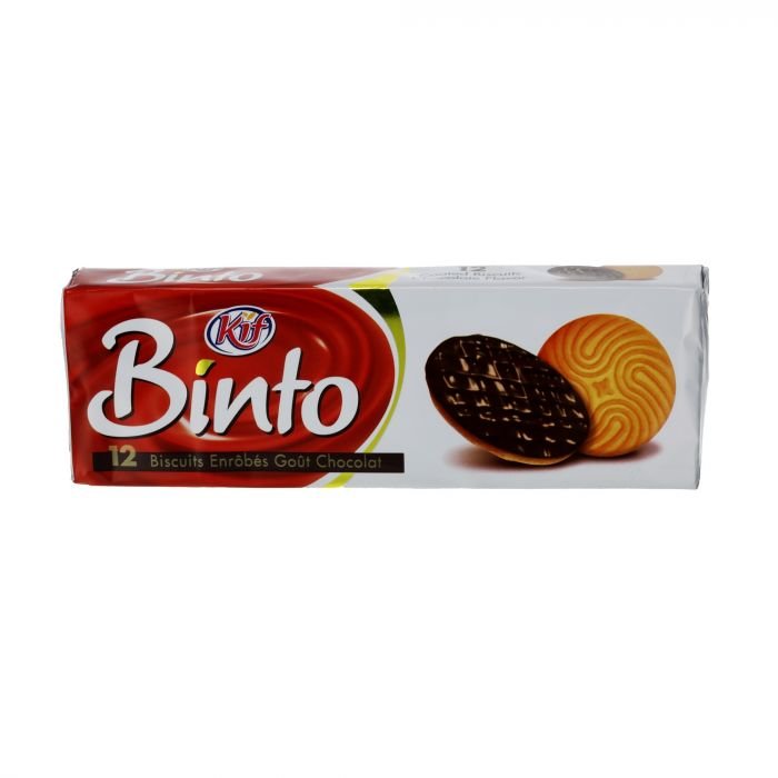 Biscuits Binto enrobés au chocolat