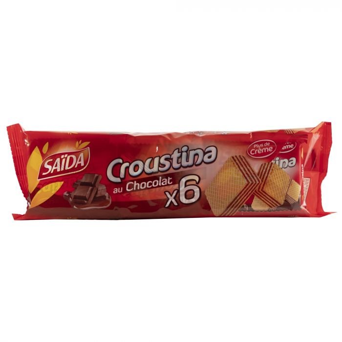 Gaufrettes Croustina chocolat X 6