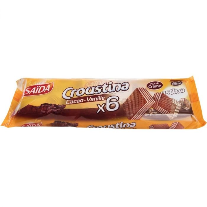 Gaufrettes Croustina cacao vanille X 6