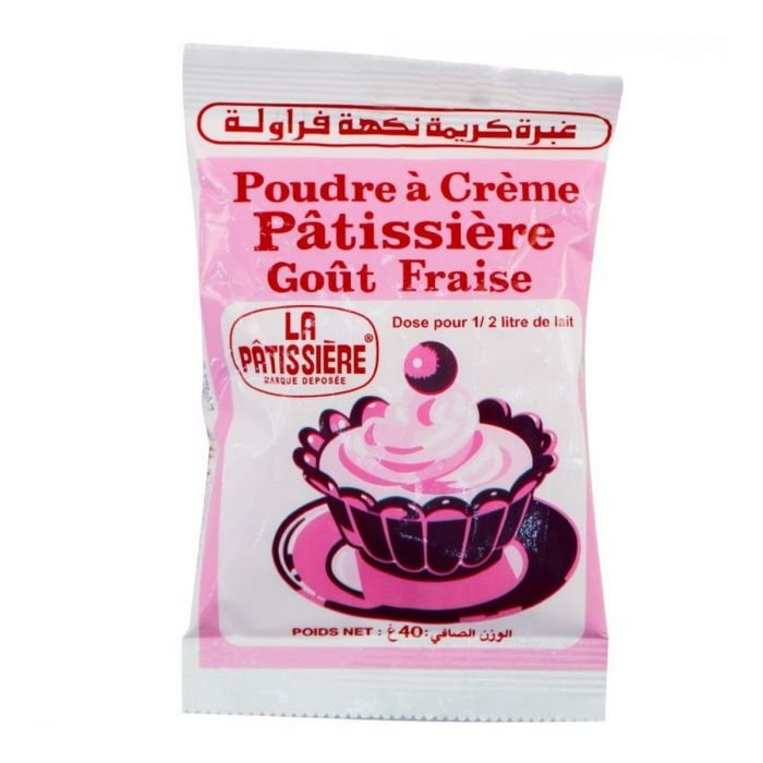 Crème pâtissière fraises 40g